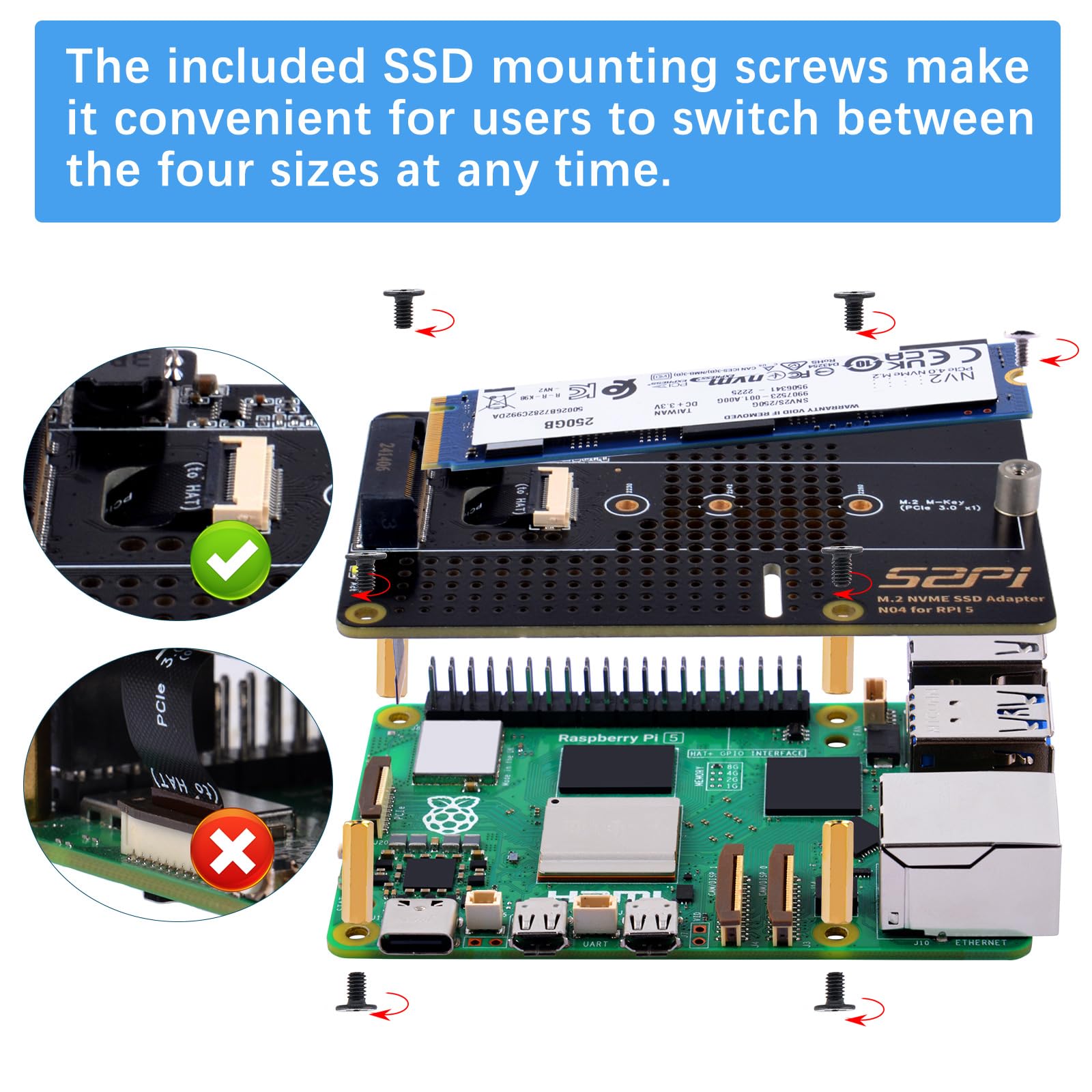 Amazon.com: GeeekPi N04 M.2 NVMe to PCIe Adapter for Raspberry Pi